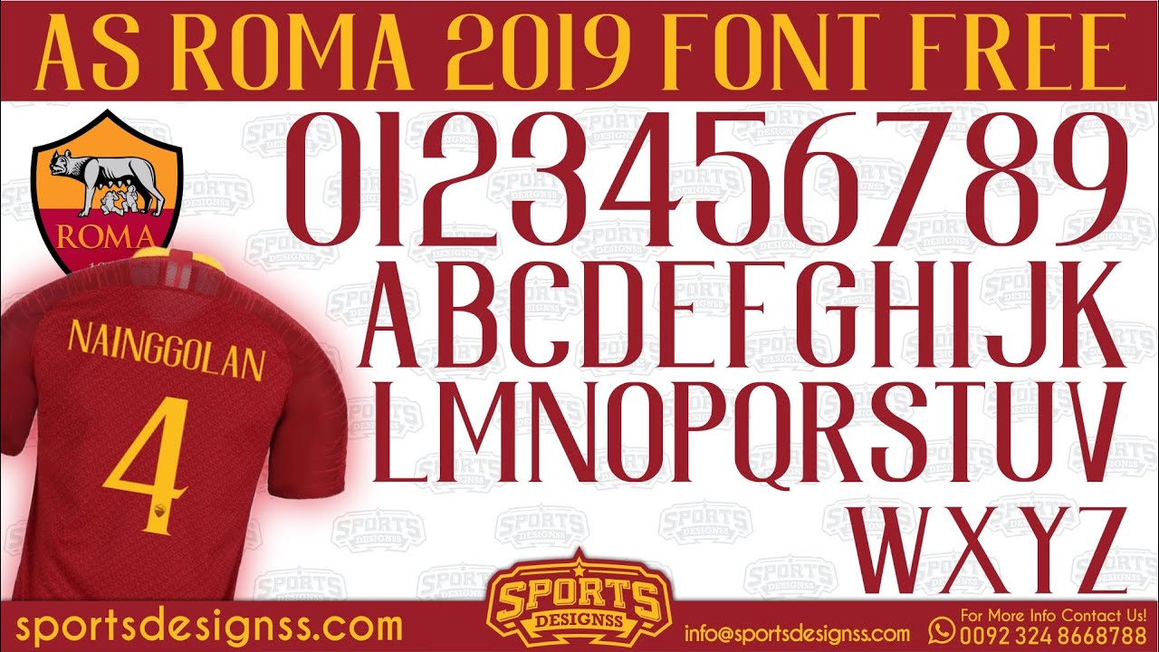 AS-Roma-2020-Font-Free-Download