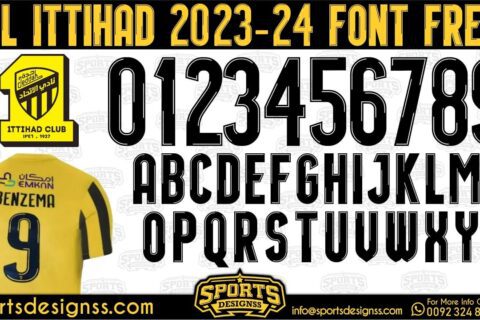 Al-Ittihad-2024-Football-Font-Free-Download