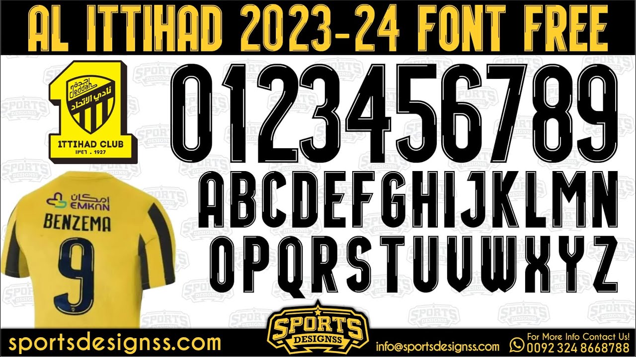 Al-Ittihad-2024-Football-Font-Free-Download