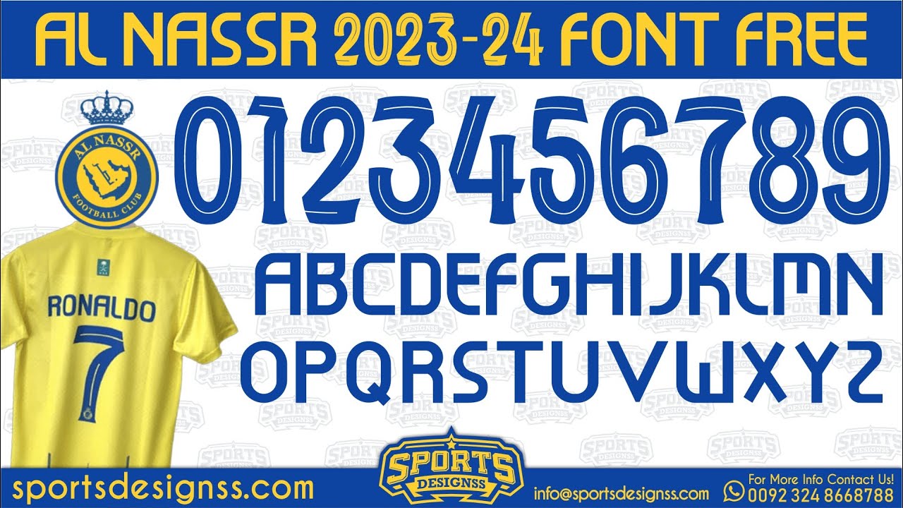 Al-Nassr-FC-2024-Football-Font-Free-Download