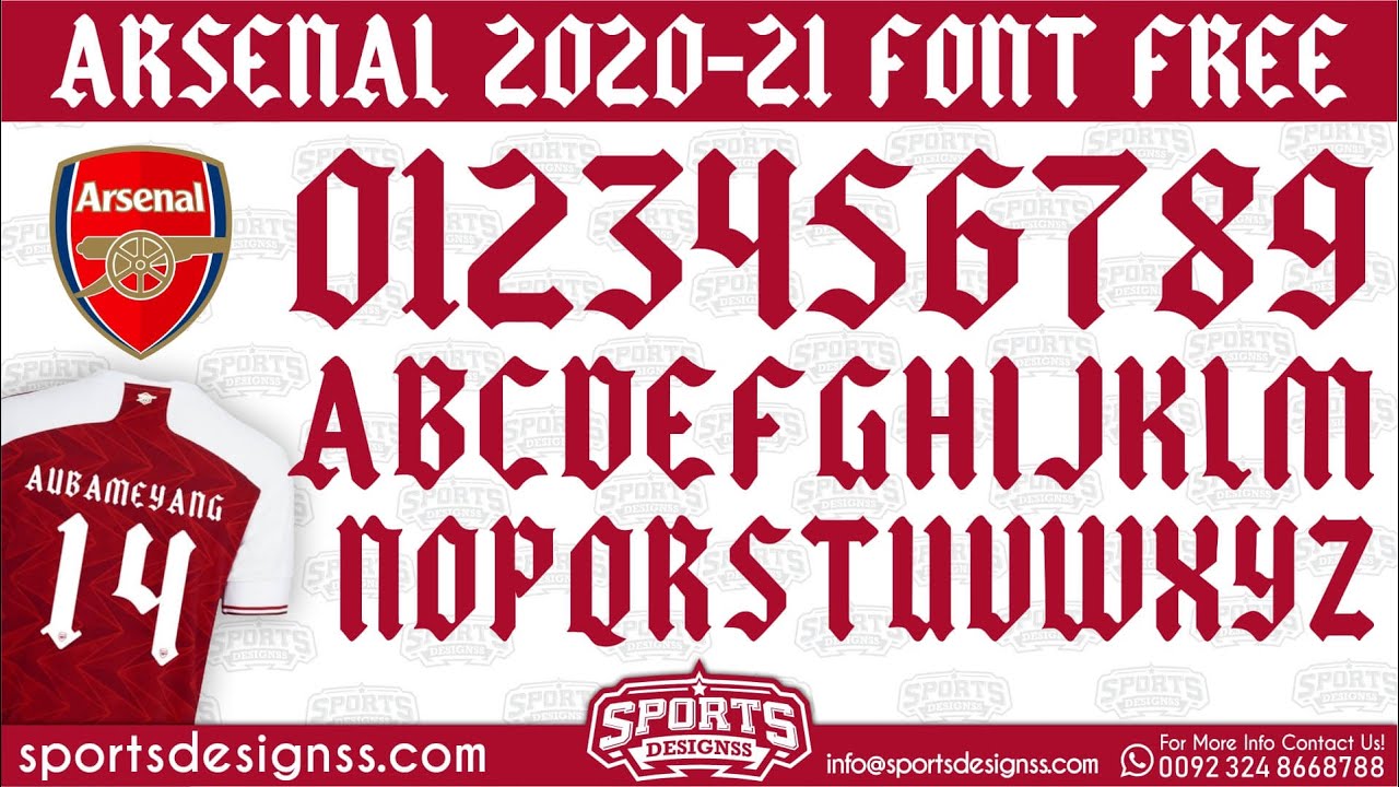 Arsenal-2020-21-Font-Free-Download