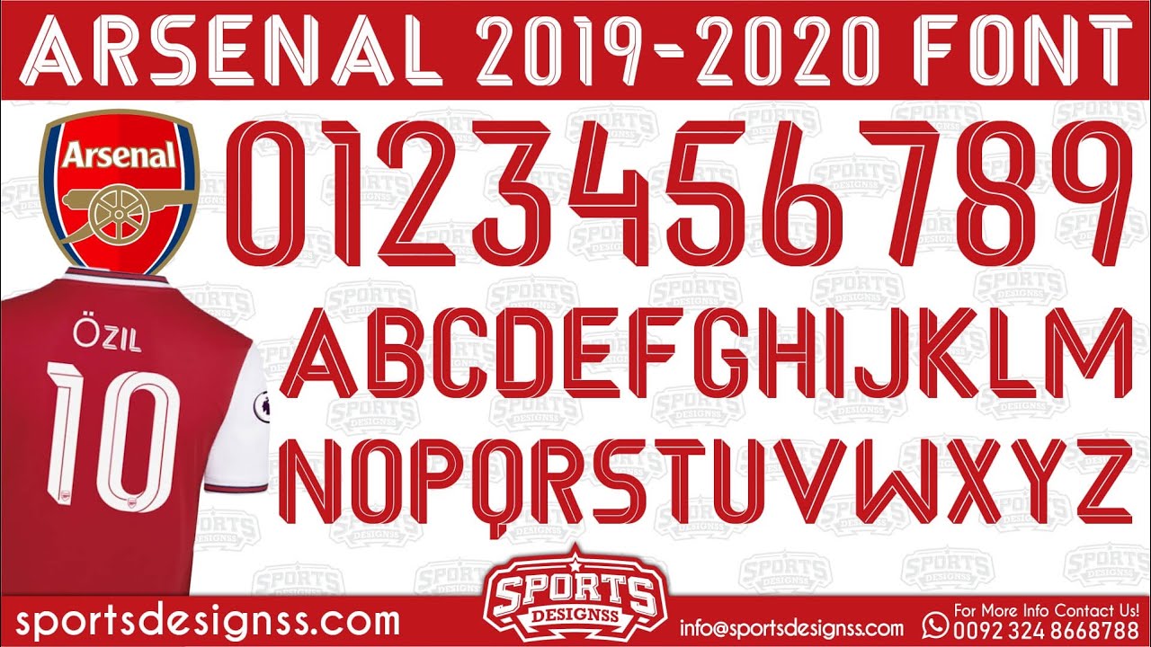 Arsenal-FC-2019-20-Font-Free-Download