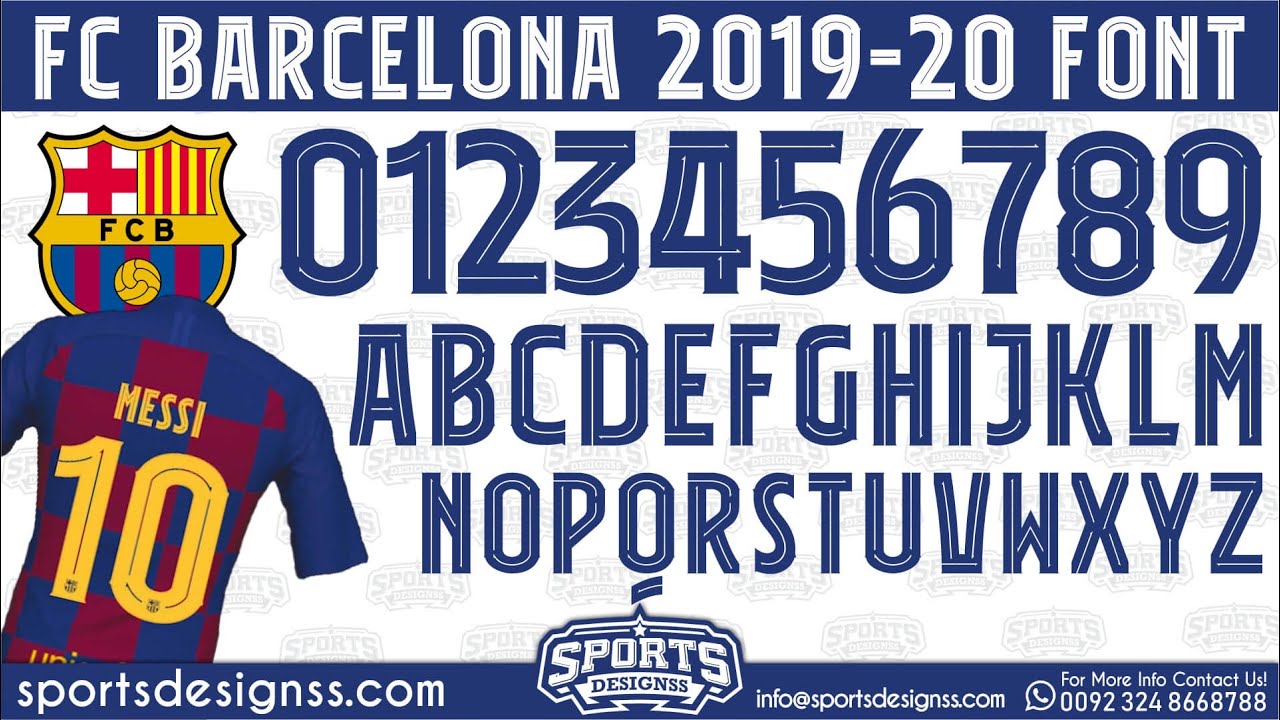 Barcelona-La-liga-2019-20-Font-Free-Download