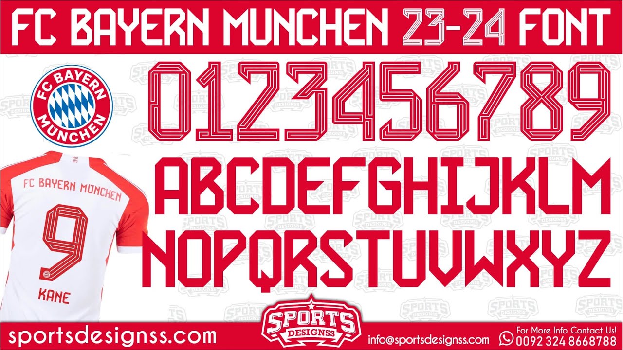 Bayern-Munchen-2023-24-Home-Kit-Font-Free