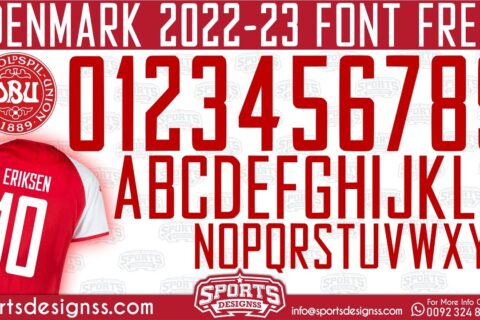 Denmark-2023-Football-Font-Free-Download