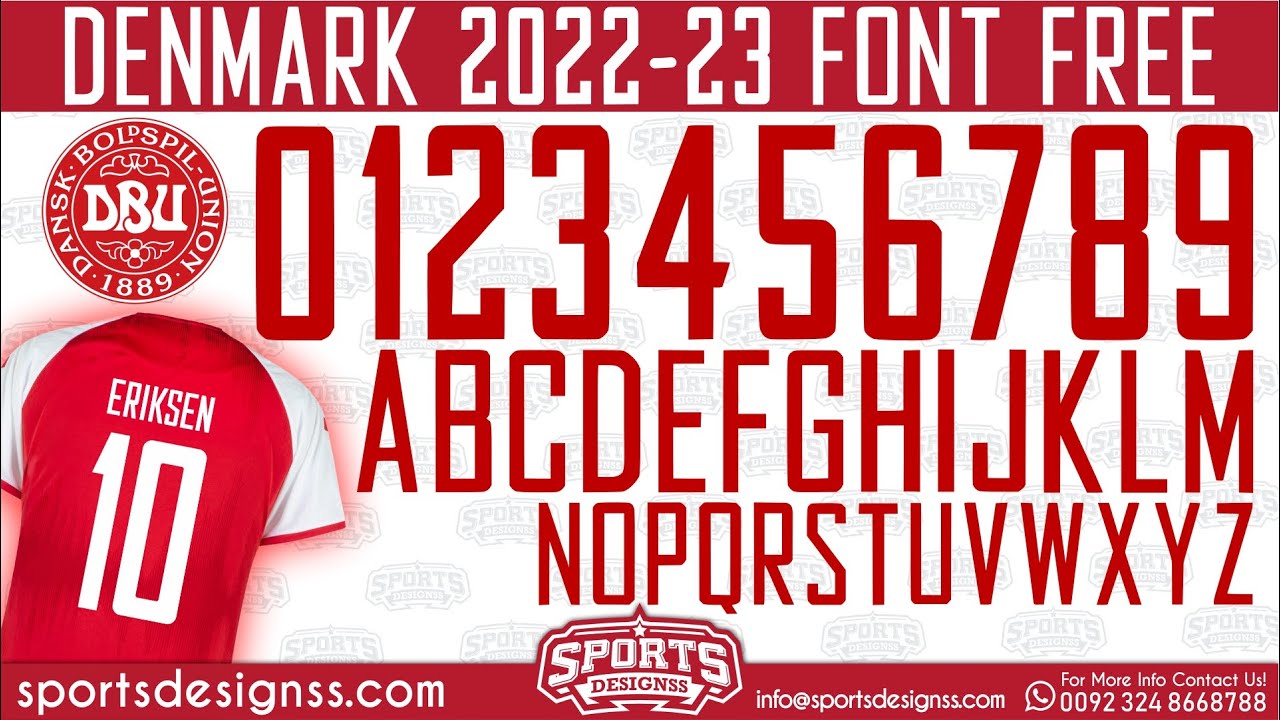 Denmark-2023-Football-Font-Free-Download