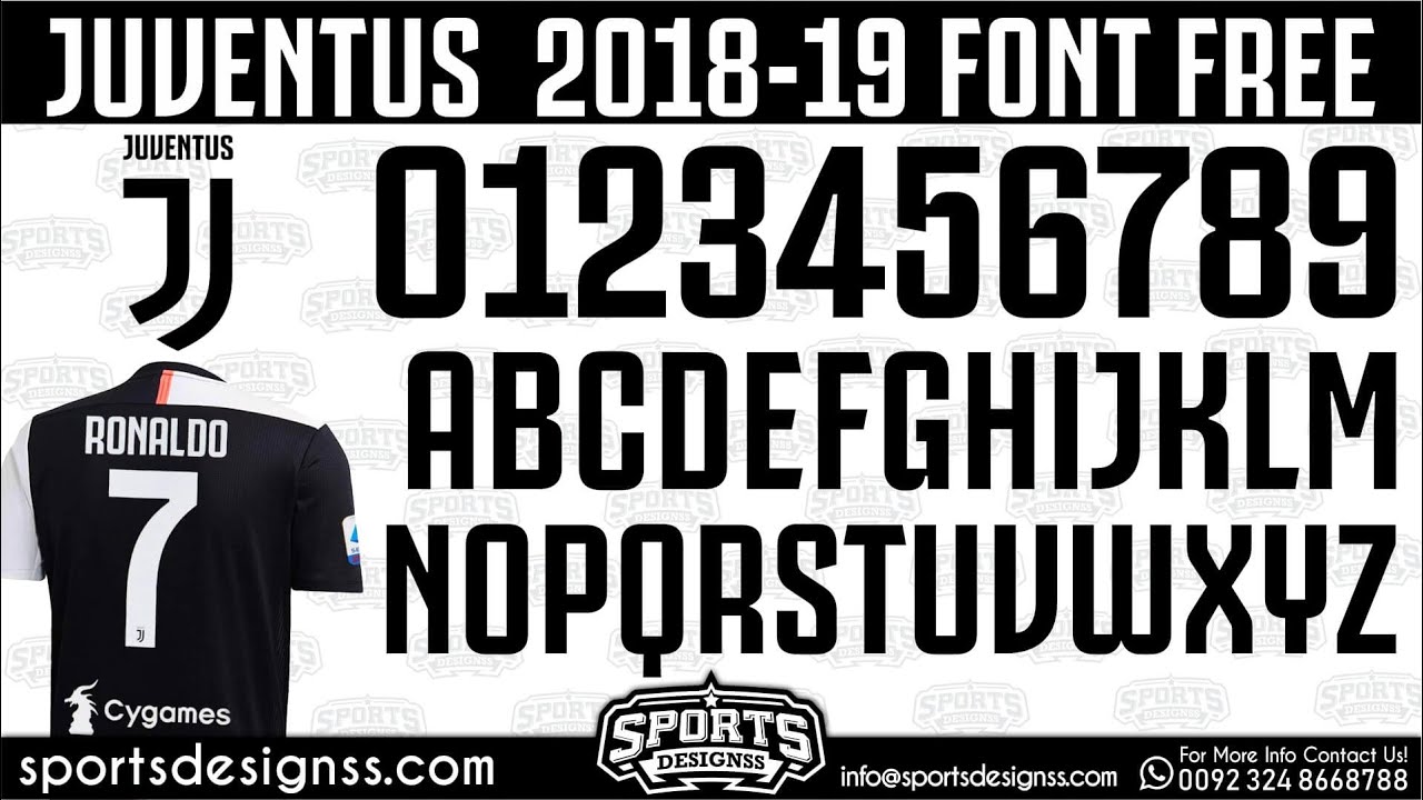 Juventus-2019-20-Font-Free-Download