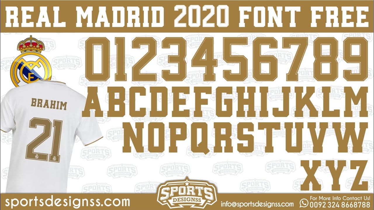 Real-Madrid-2019-20-Font-Free-Download