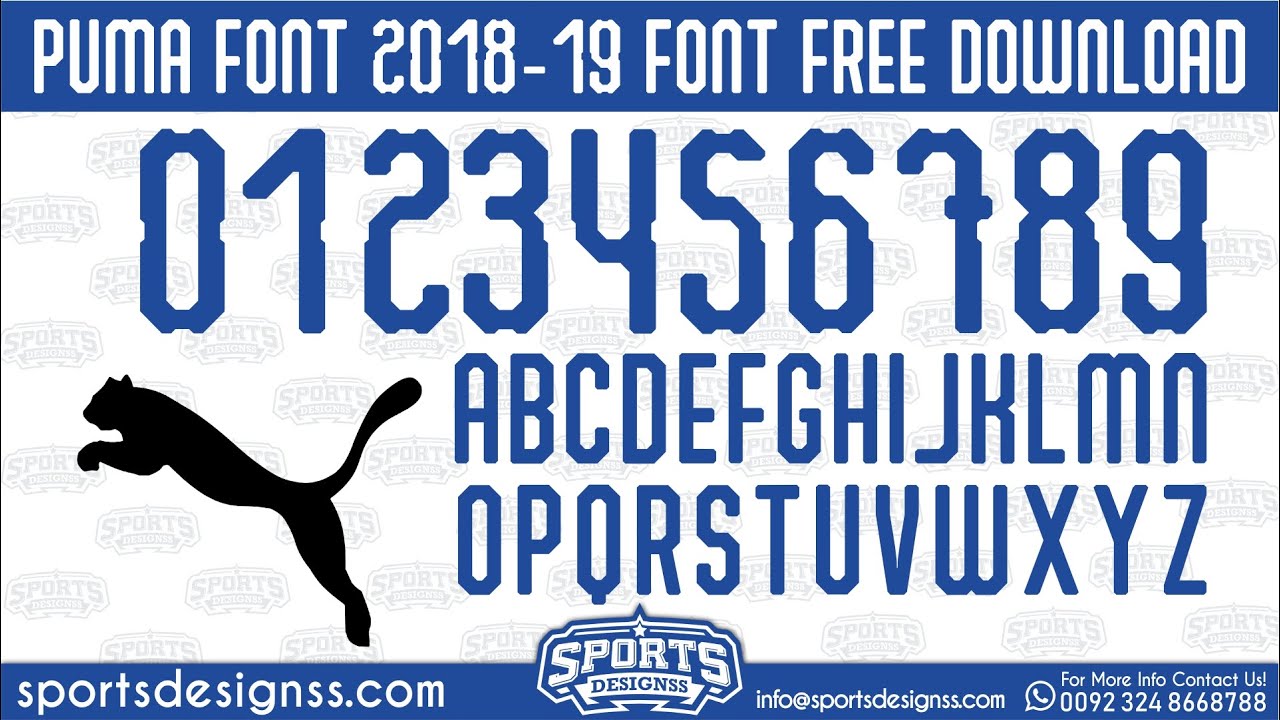 Puma 2018-19 Font Free Download