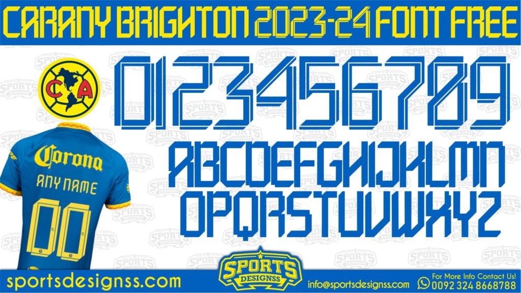 AMERICA CLUB 2024 Football Font Free Download by Sports Designss